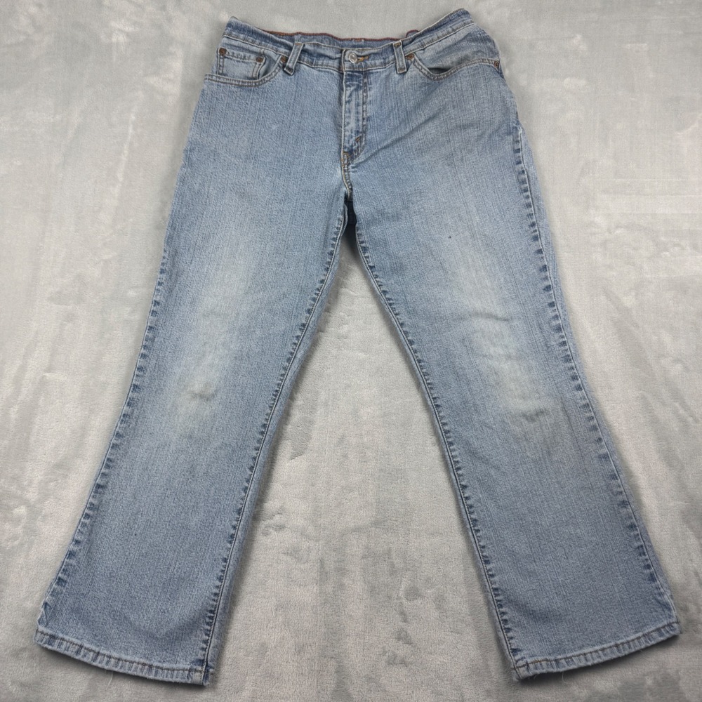 VTG Y2K Levi's Women's Light Wash‎ Bootcut Jeans Made in Mexico Size 12P Short